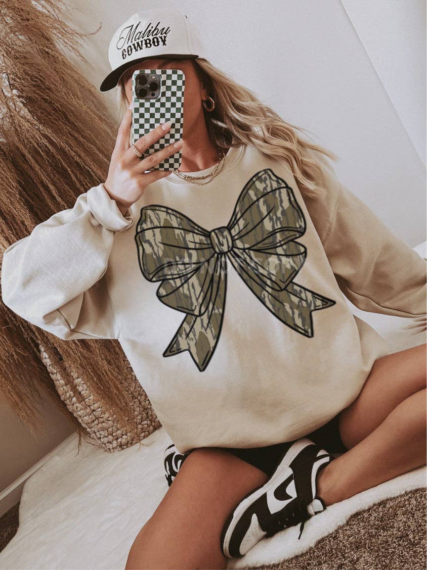 Camo Bow Wholesale Sweatshirt or T-shirt