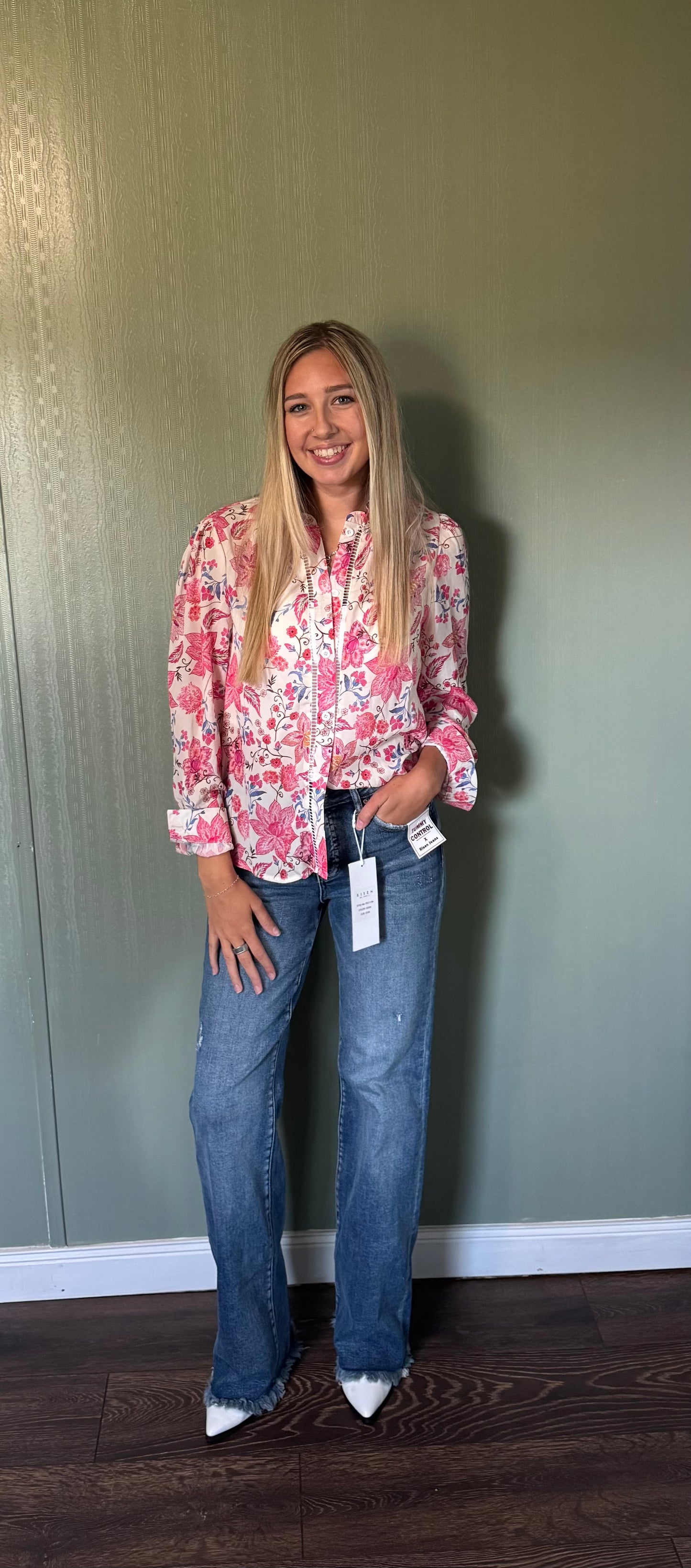 Floral Print Button Up Shirt