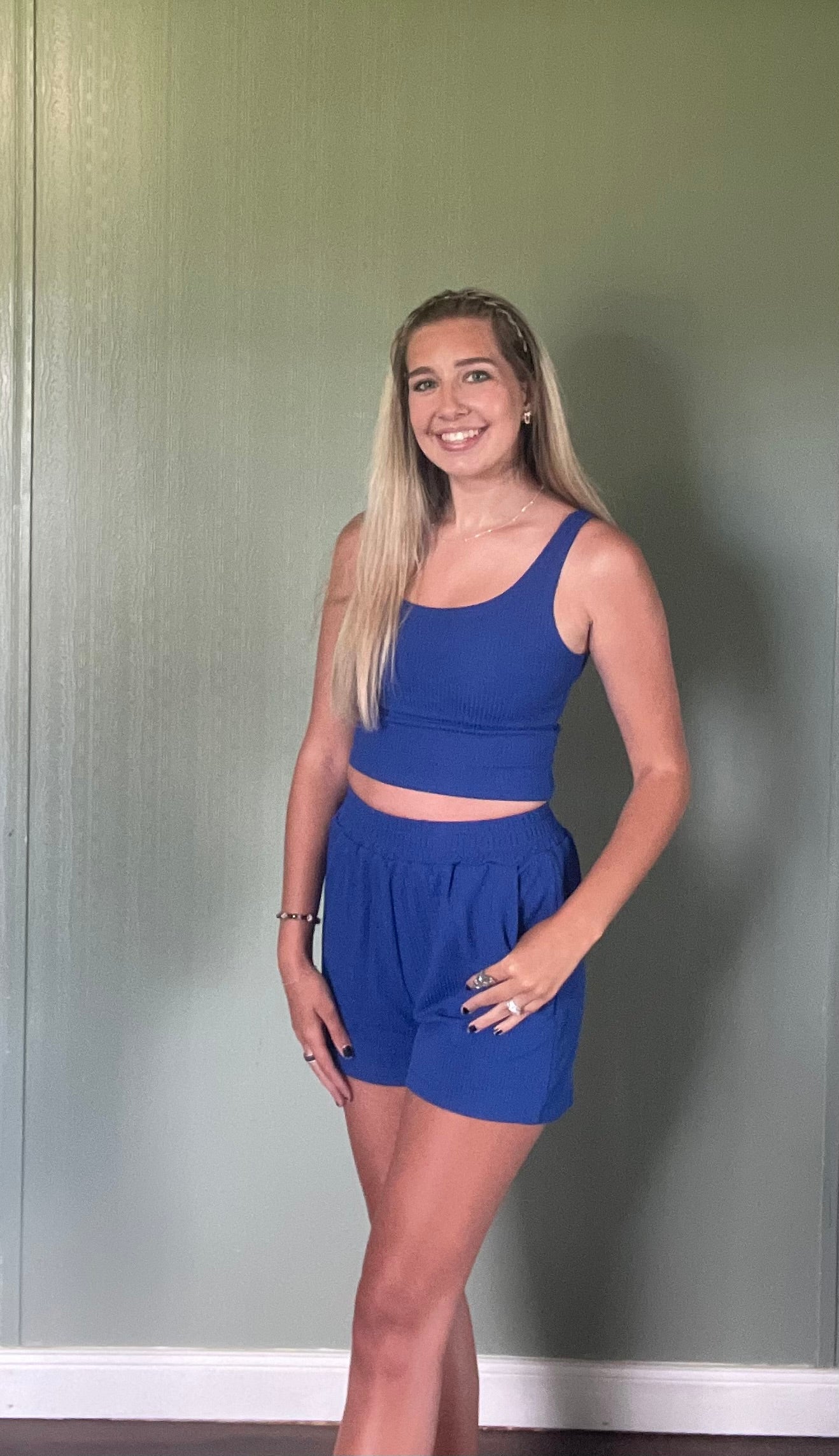 Full Size Wide Strap Tank and Shorts Set Plus Size