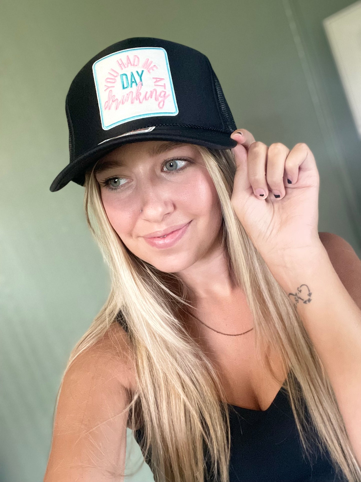 You Had Me At Day Drinking Embroidery Patch Mesh Back Cap