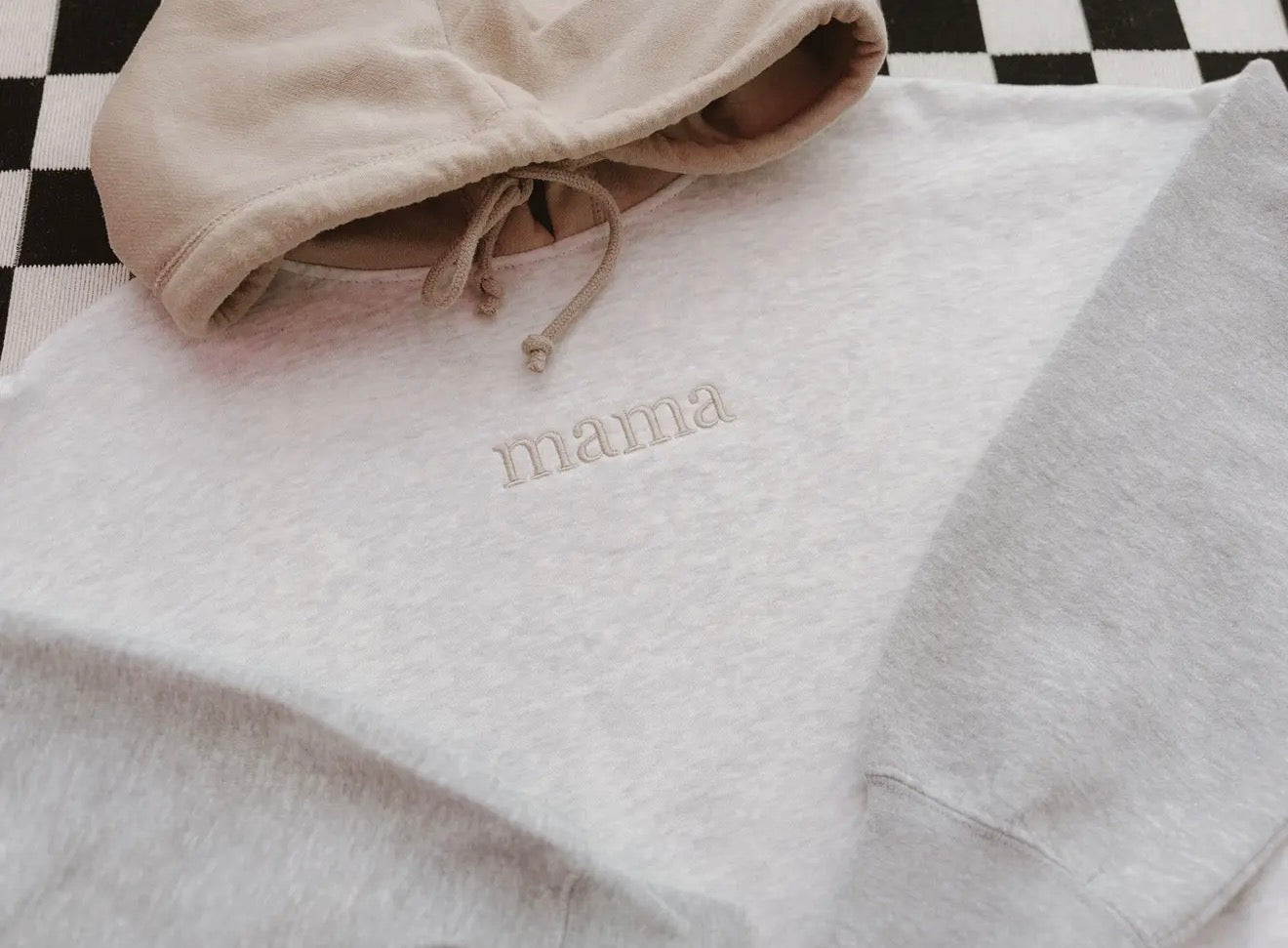 PRE-ORDER Mama Colorblock Hoodie | Cropped Hoodie