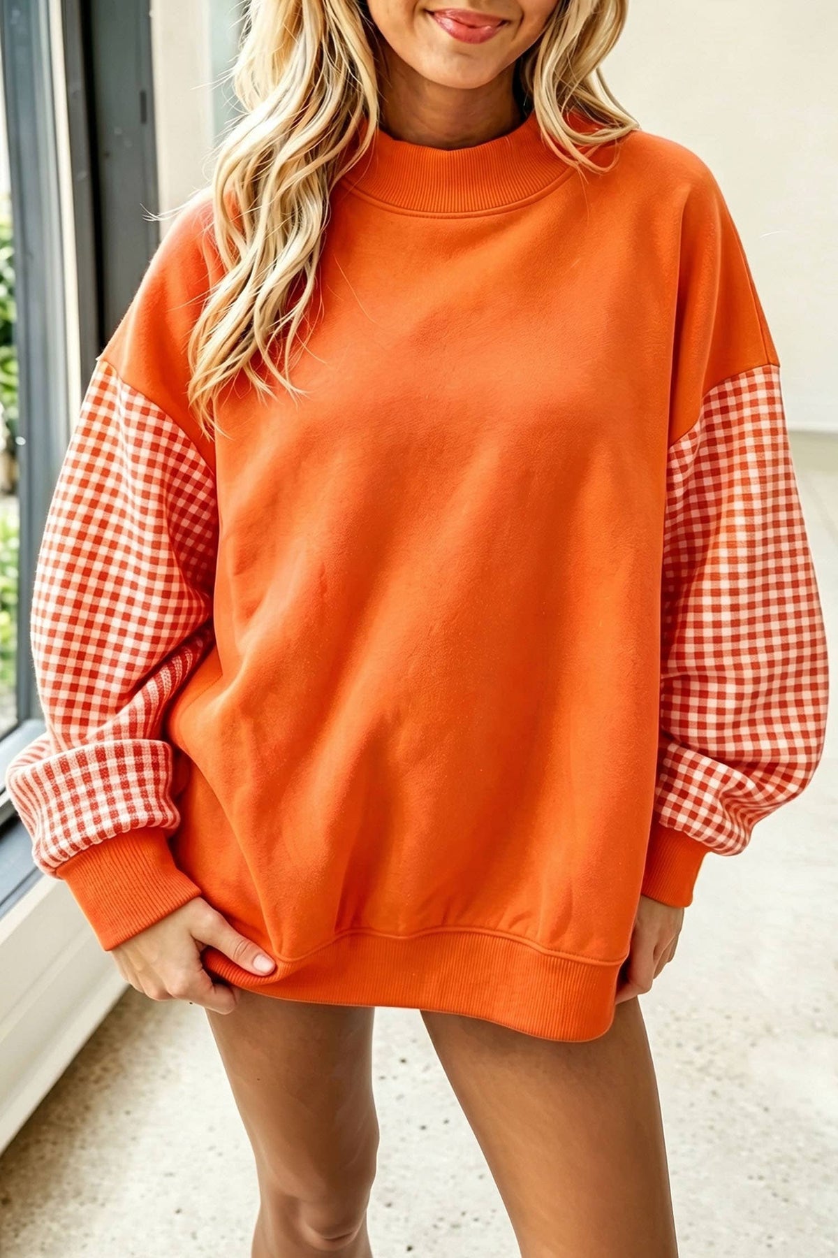 Friday Night Plaid Sweatshirt