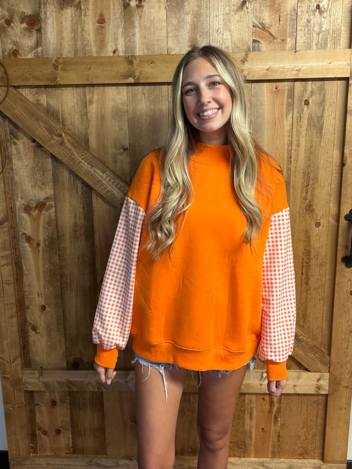 Friday Night Plaid Sweatshirt