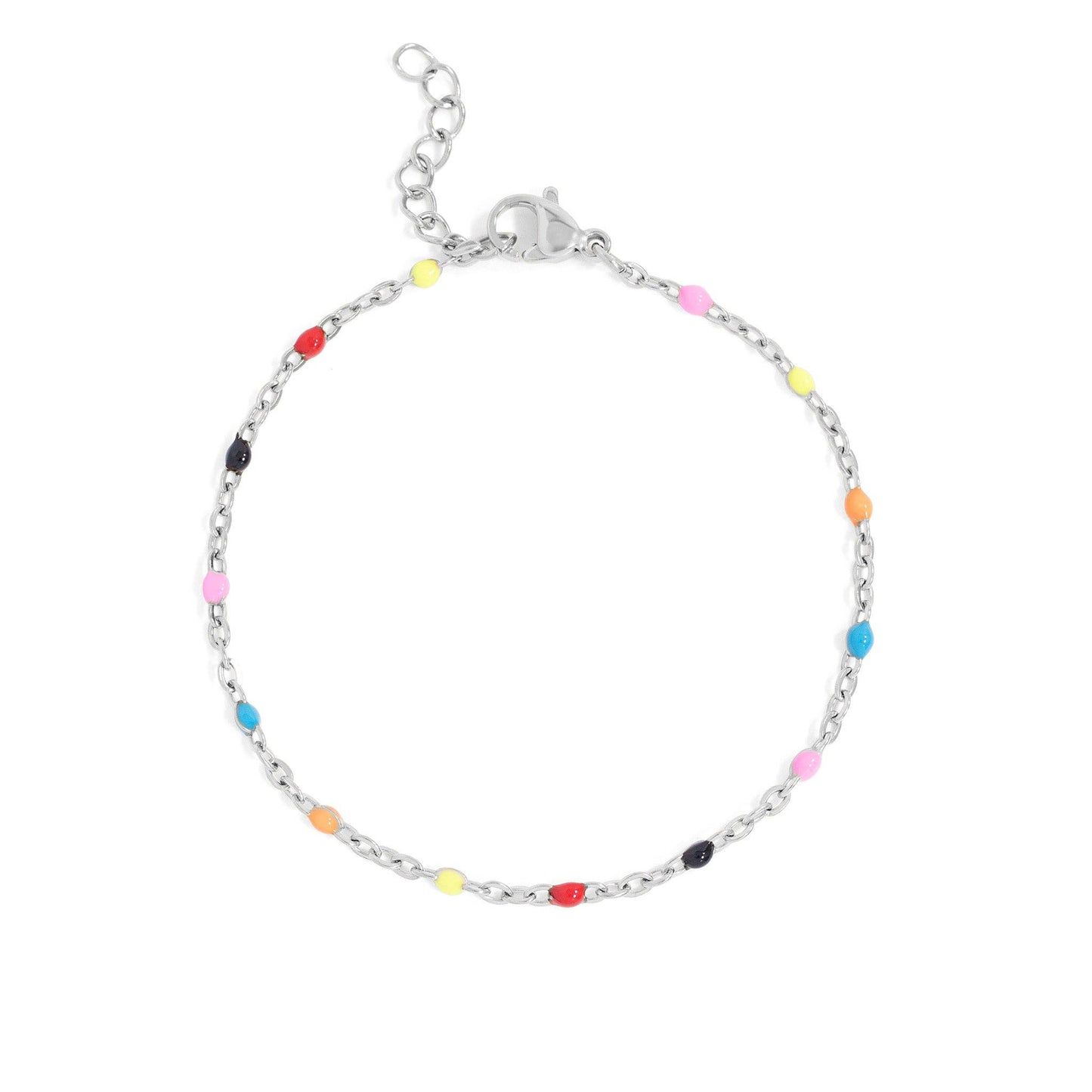 18K Gold PVD Stainless Steel Muti Color Confetti Bracelet
