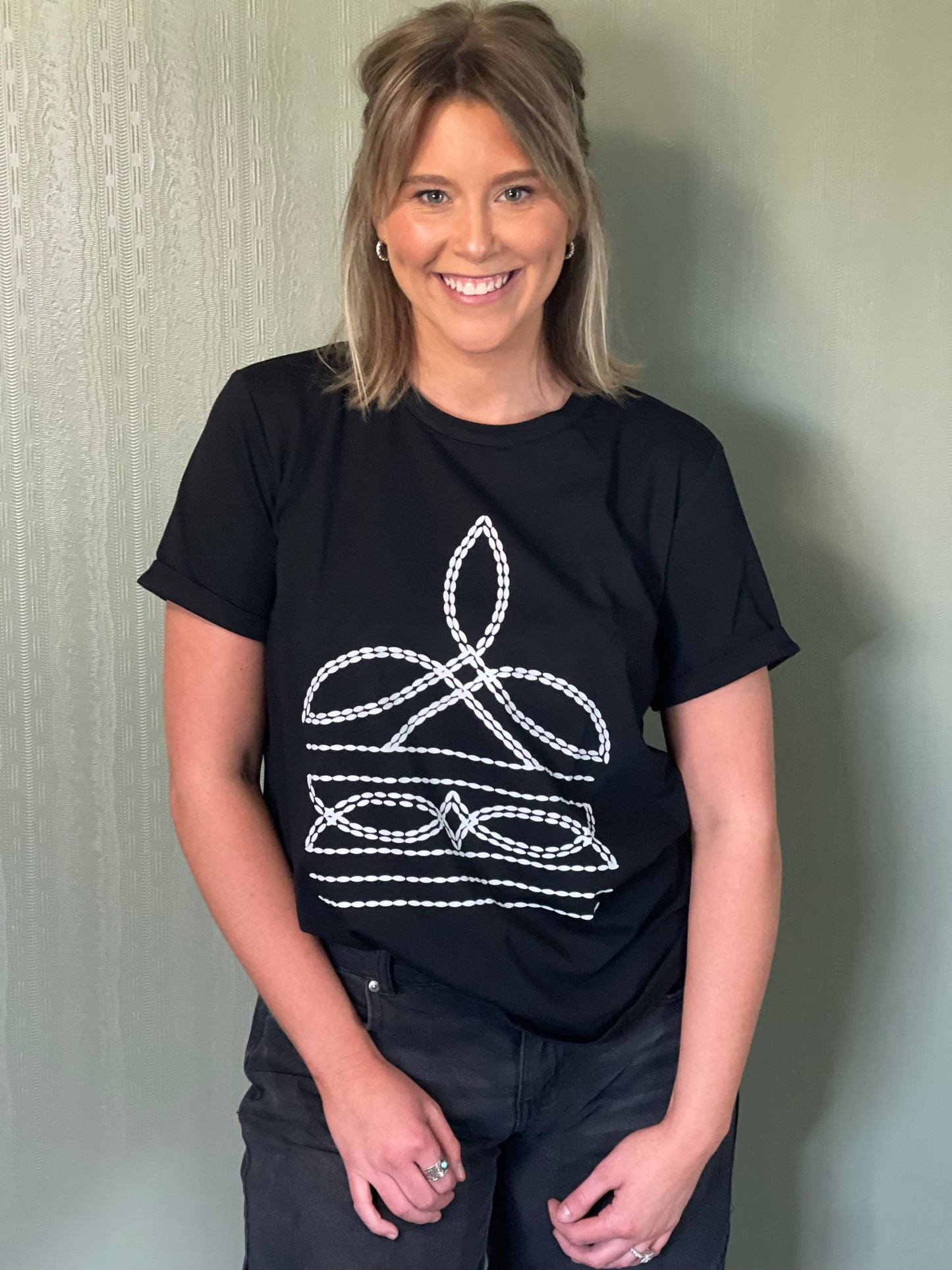 Graphic Round Neck Short Sleeve T-Shirt