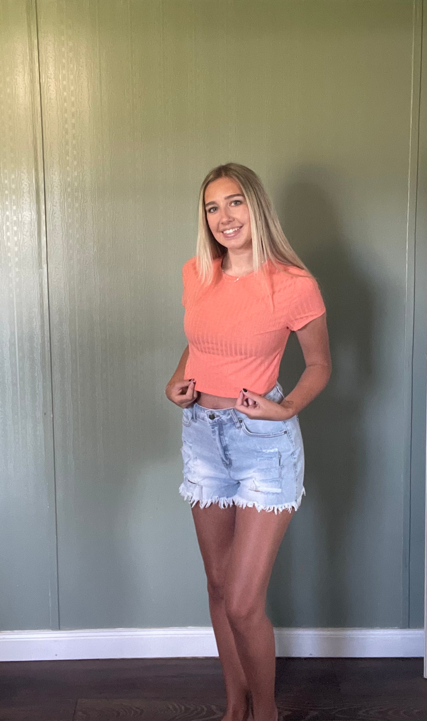 Basic Bae Full Size Ribbed Round Neck Short Sleeve T-Shirt