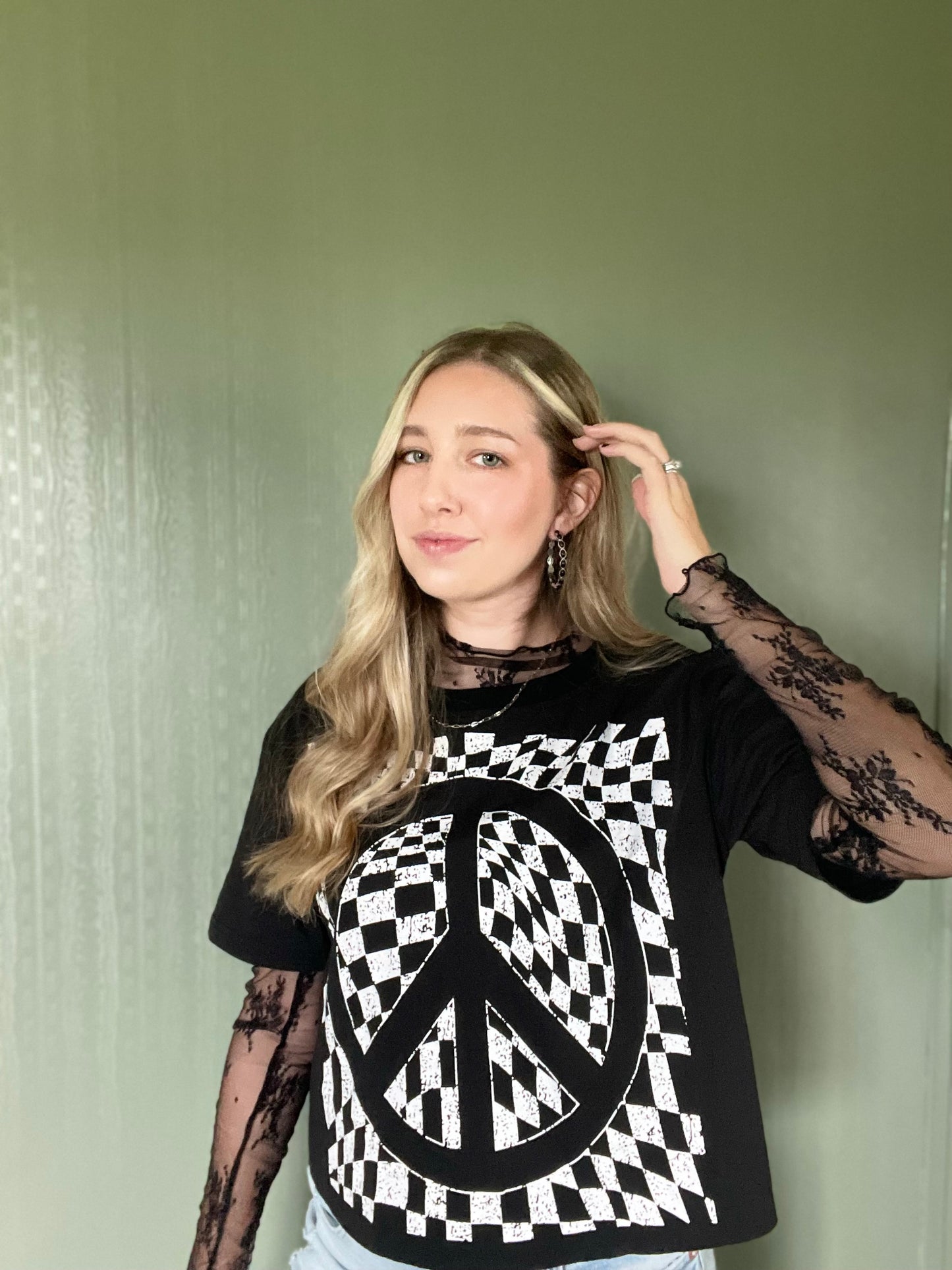 Artificial Turquoise C-Hoop Earrings