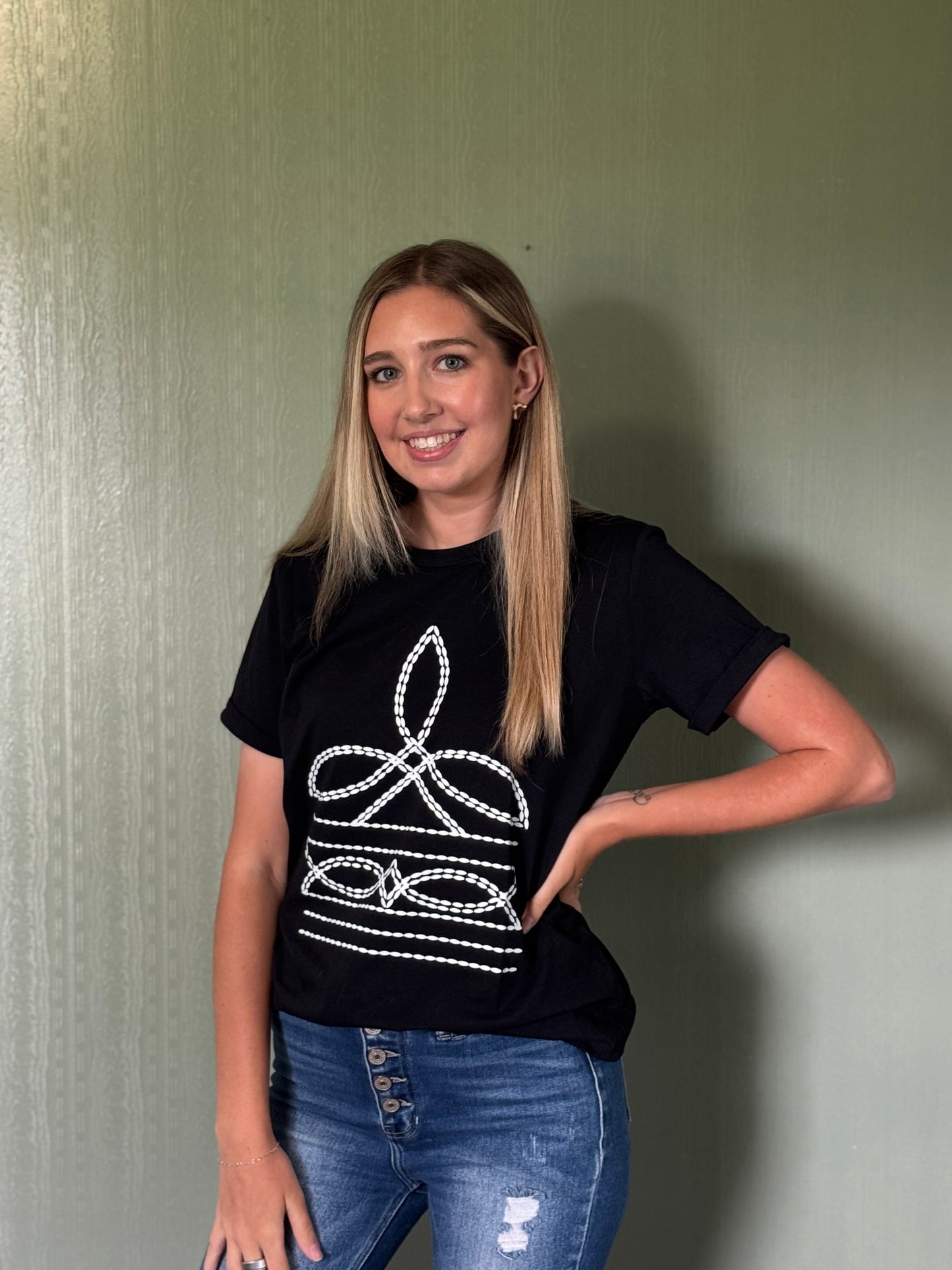 Graphic Round Neck Short Sleeve T-Shirt