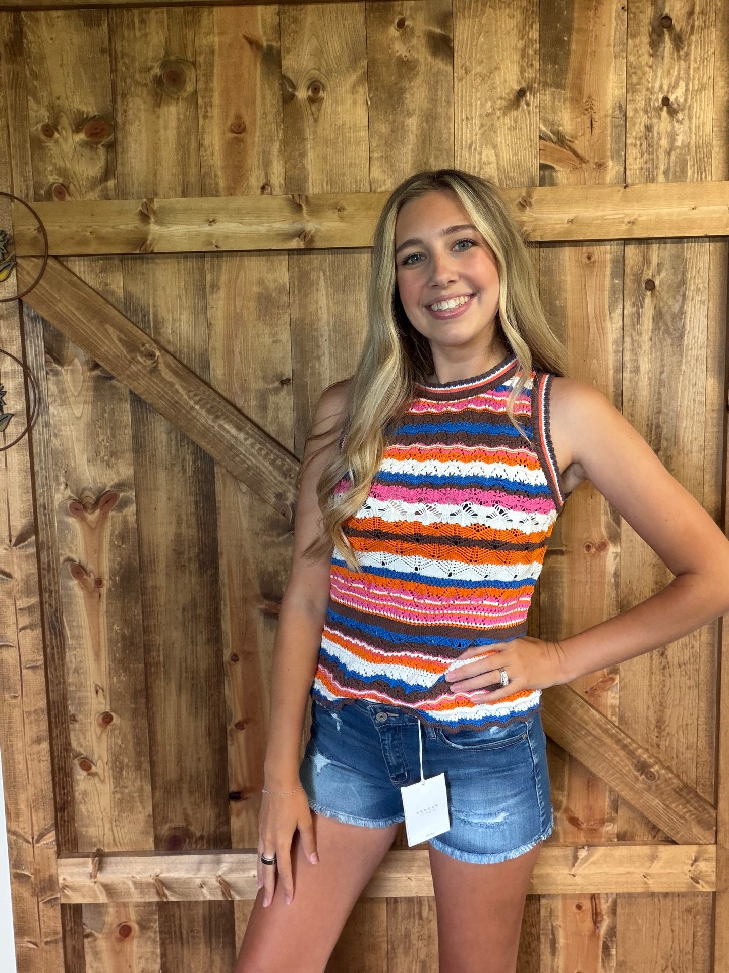 Sunset Stitches Sweater Tank