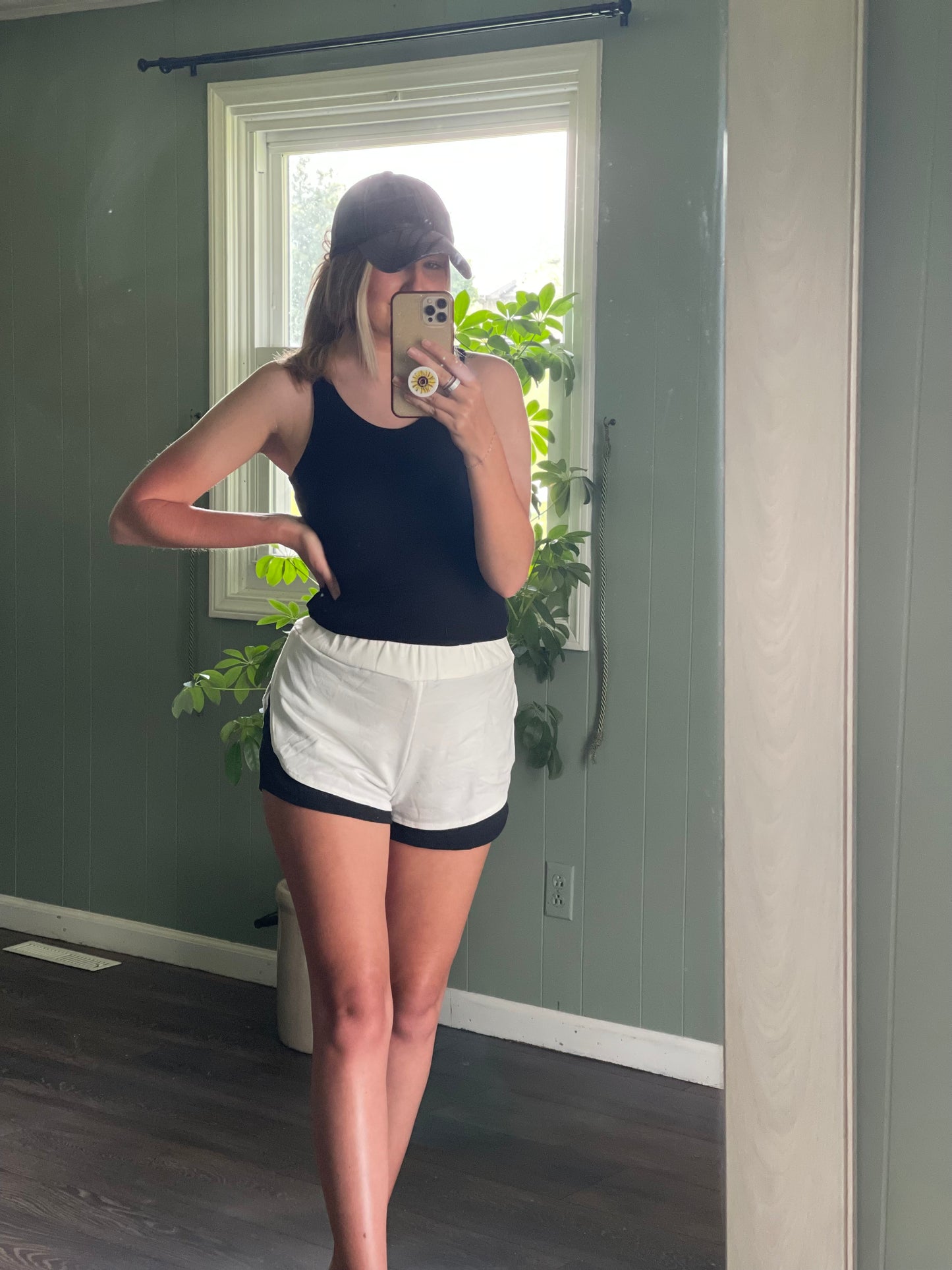 BiBi French Terry Knit Color Block with Sid Slit Shorts