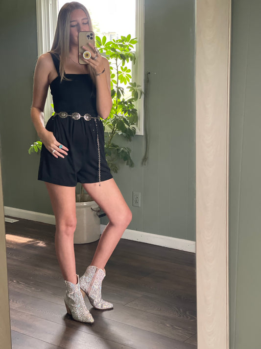 Full Size Smocked Wide Strap Romper Plus Size