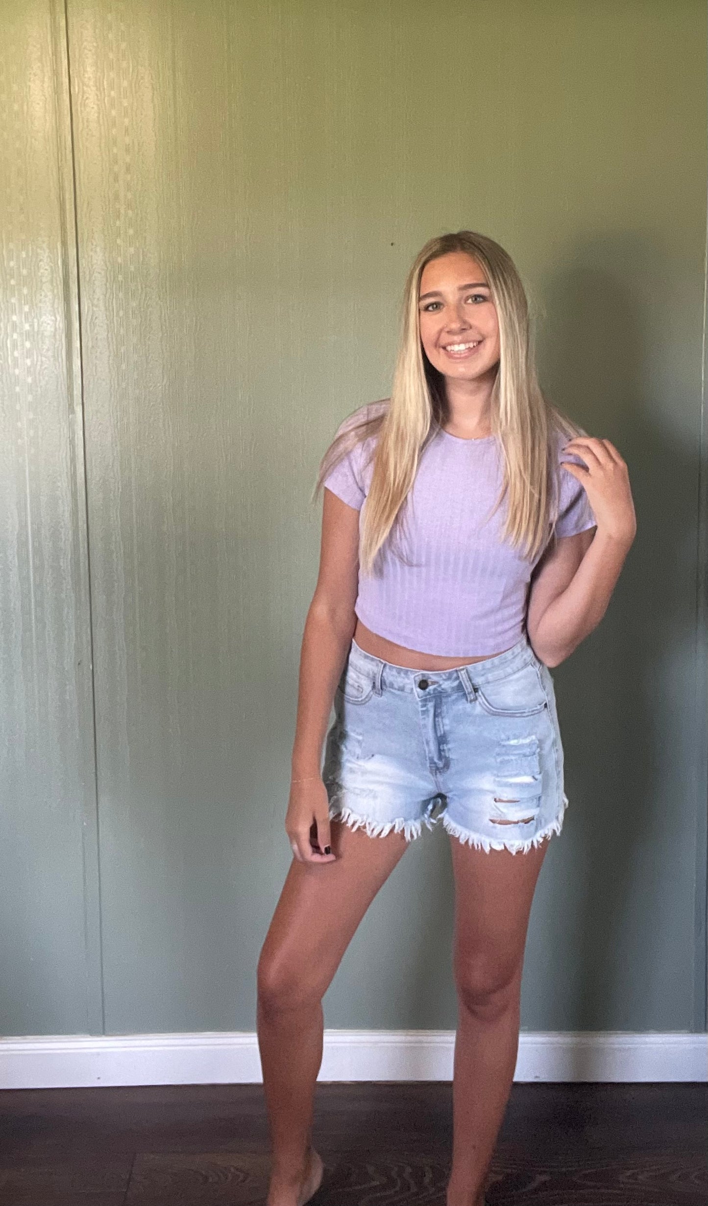 Basic Bae Full Size Ribbed Round Neck Short Sleeve T-Shirt