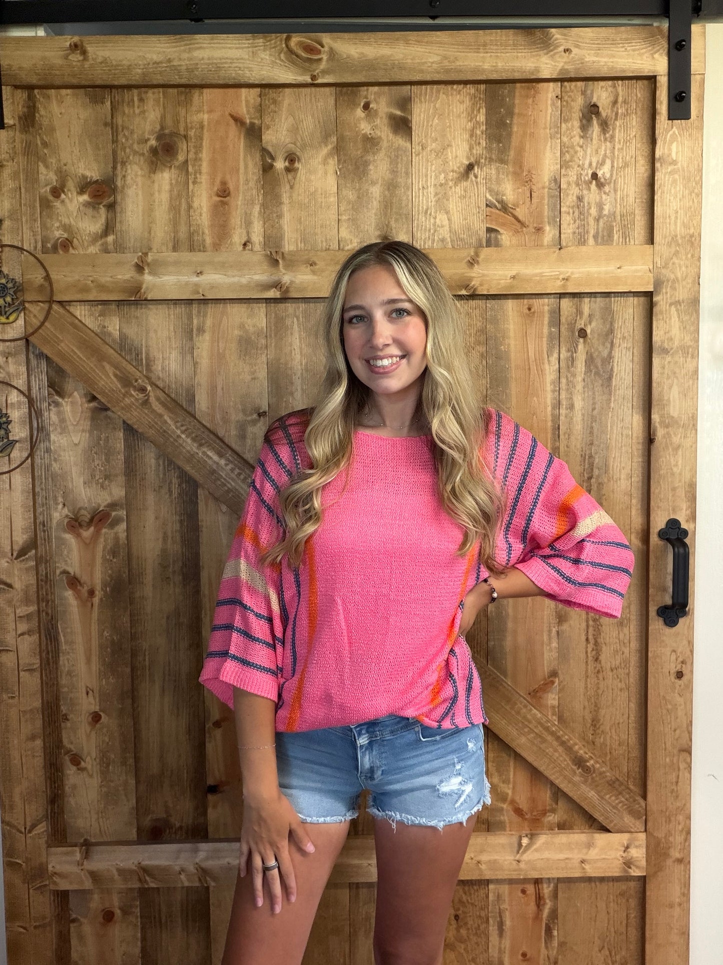 Pink Horizon Knitted Sweater