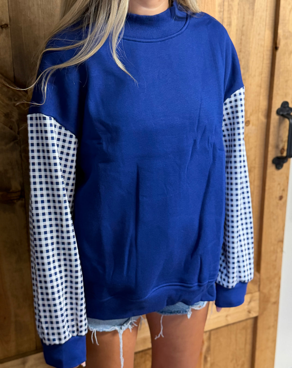 Friday Night Plaid Sweatshirt
