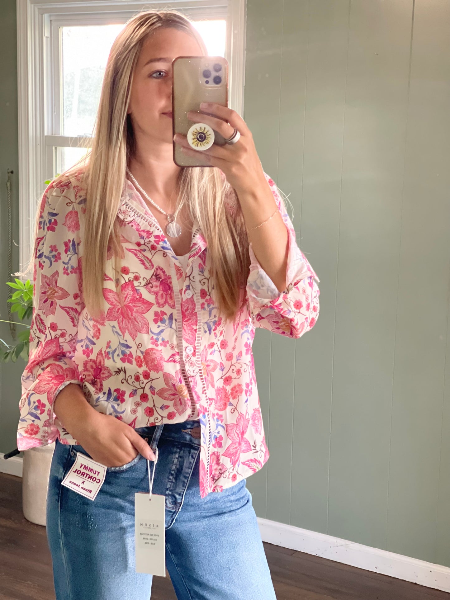 Floral Print Button Up Shirt