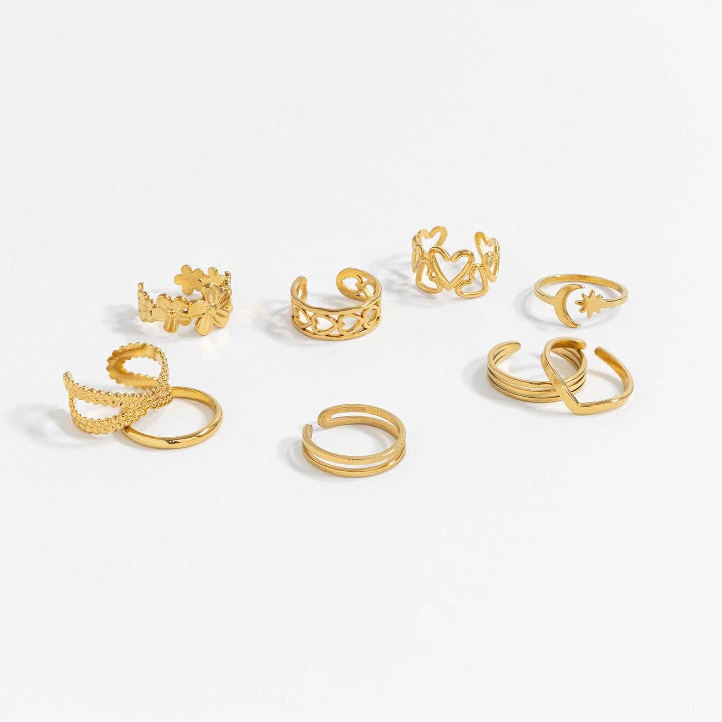 18K Gold PVD Stainless Steel Point Toe Ring