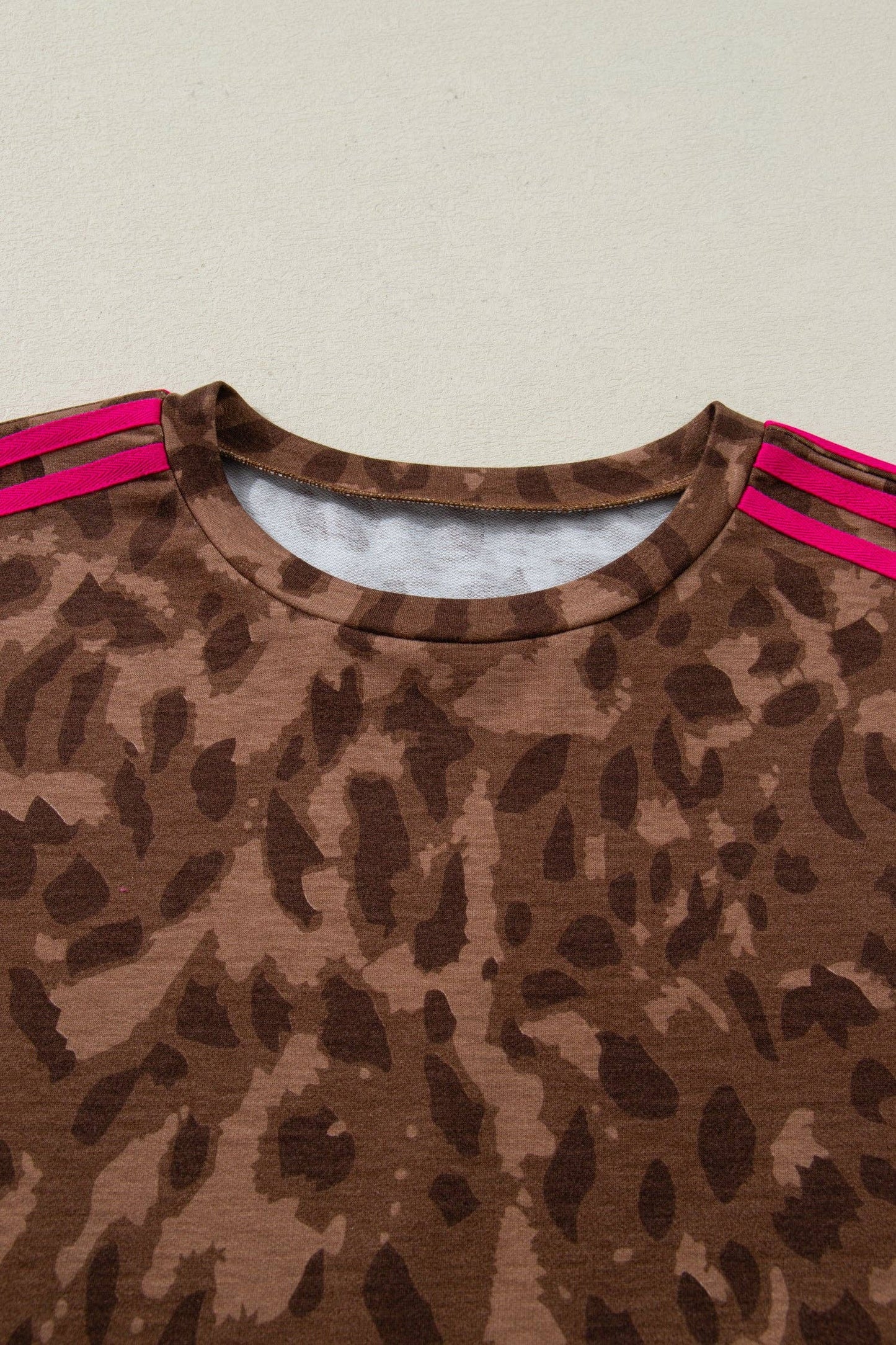 Leopard Stripe Tee & Shorts Set