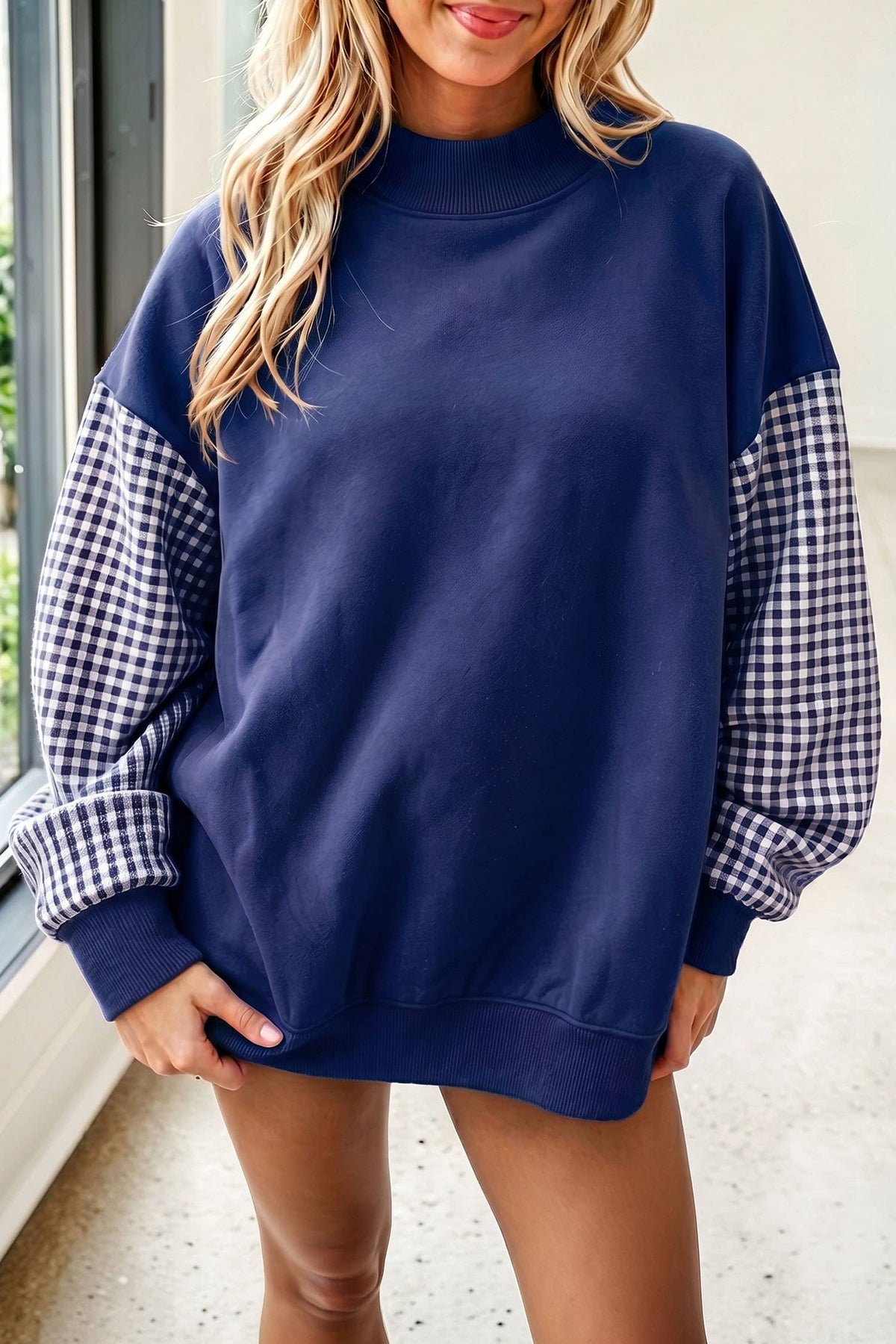 Friday Night Plaid Sweatshirt